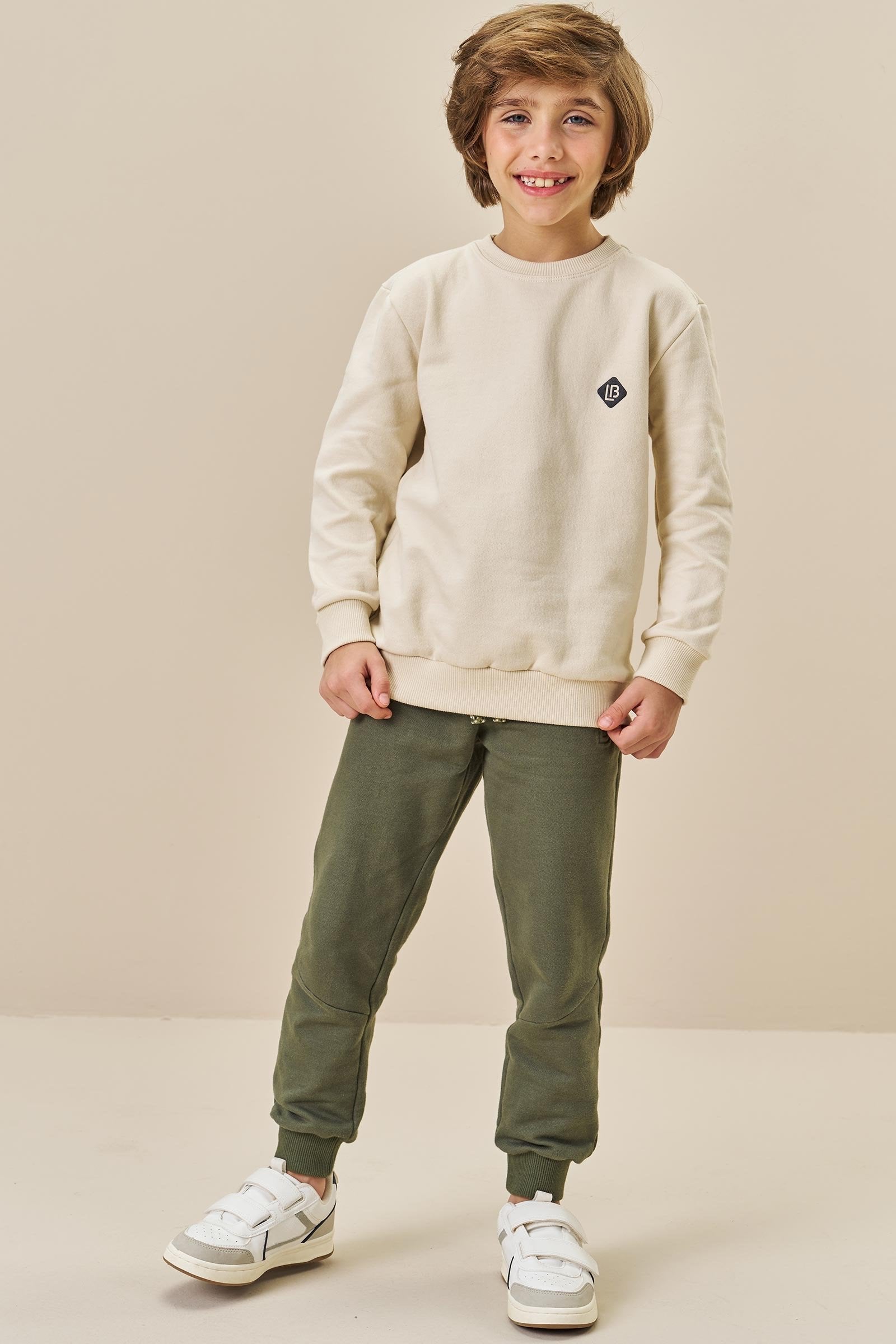 Calça Jogger em Moletom sem Pelúcia 79710 LucBoo