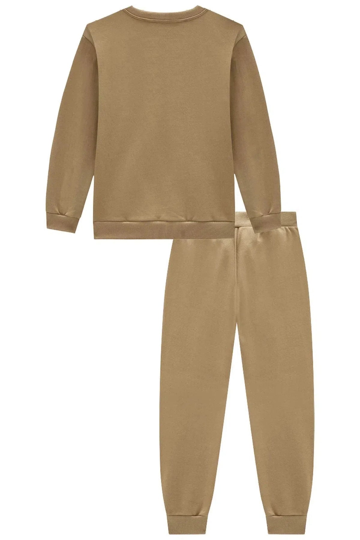 Conjunto de Blusão e Calça Jogger em Moletom com Pelúcia 79920 LucBoo