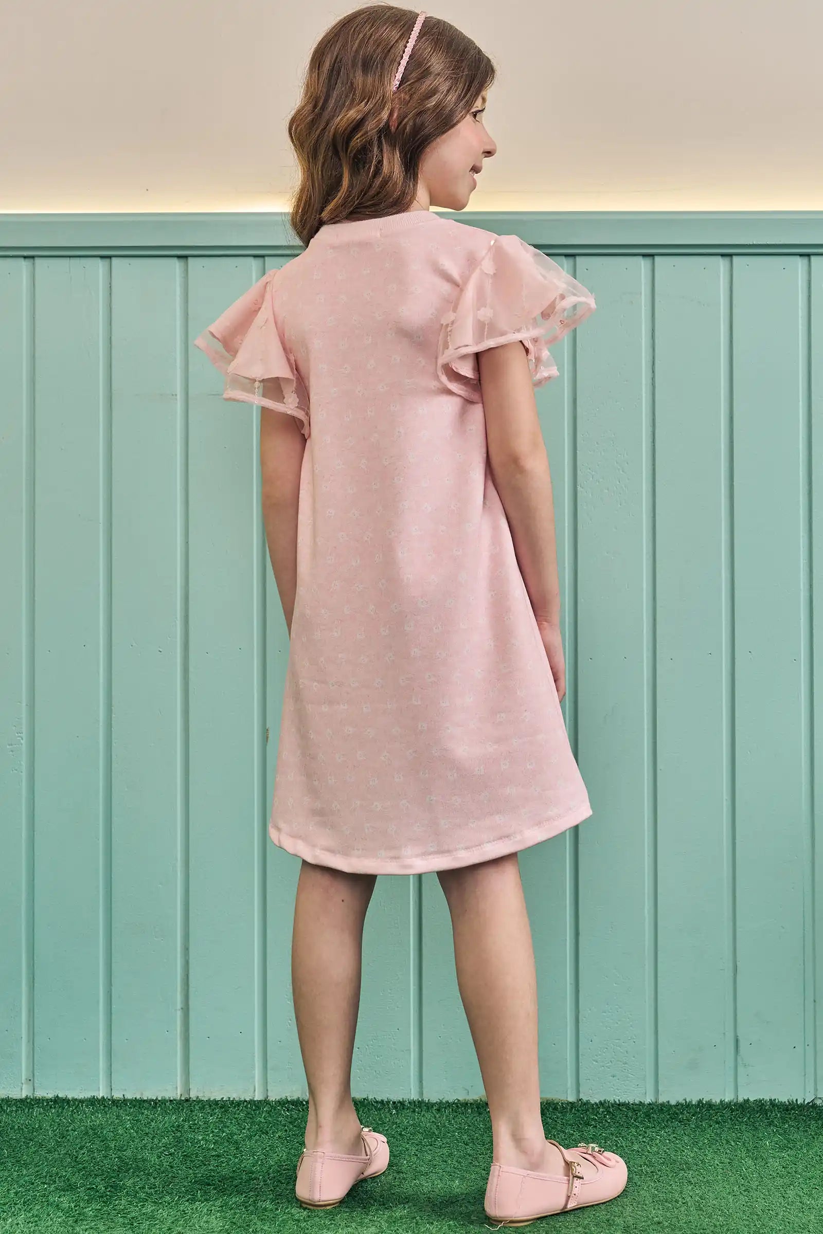 Vestido em Molecotton e Tule 83464 Kukiê