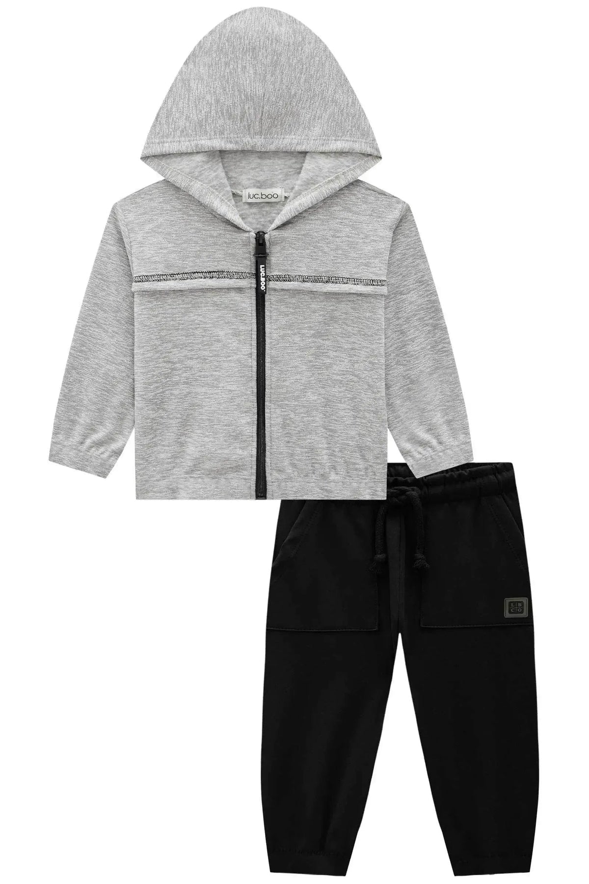 Conjunto de Jaqueta em Soft Melange e Calça Jogger em Termoskin 81122 LucBoo