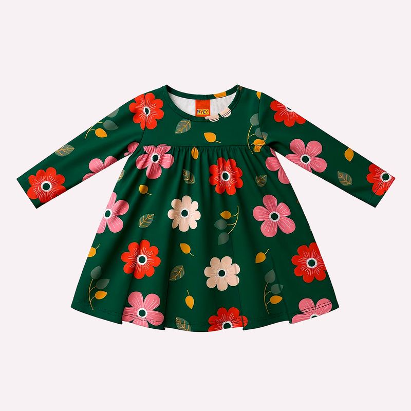 Vestido Infantil Menina Flores Kyly