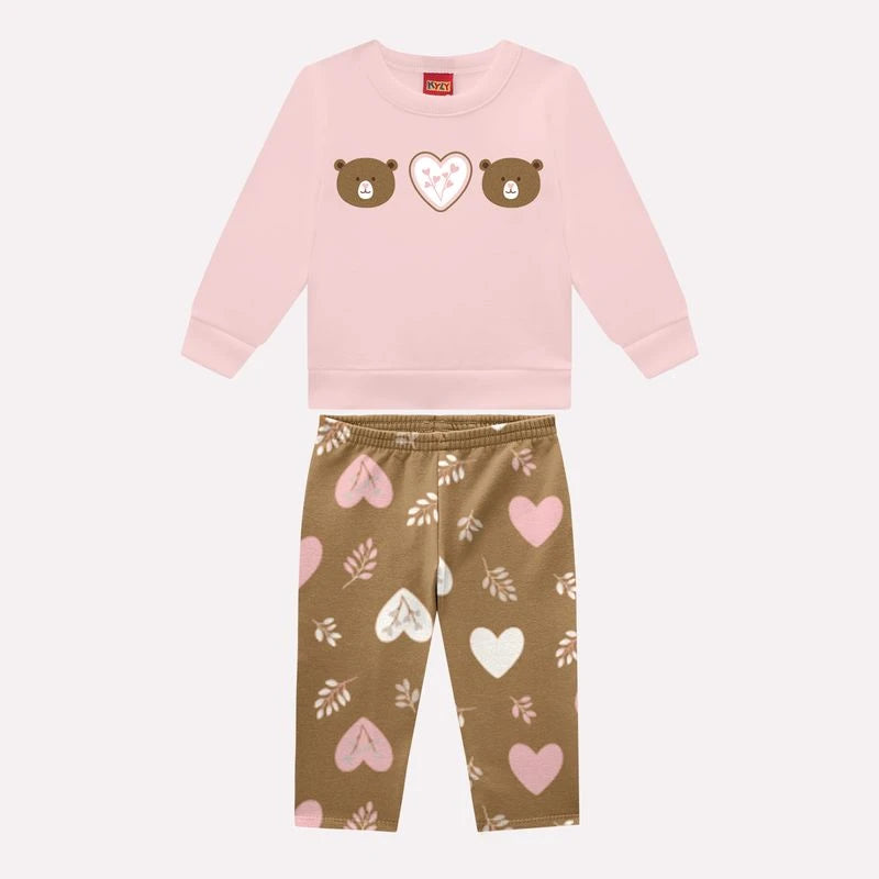 Conjunto Infantil Menina Bordado Kyly