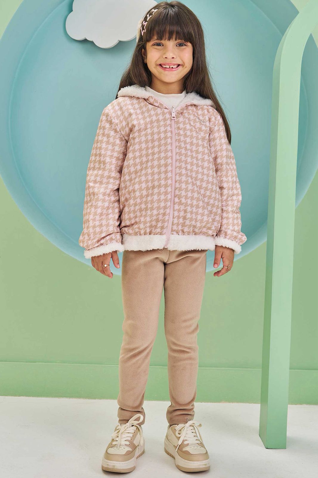 Calça Skinny em Fleece Cotelê com Elastano 79170 Kukiê