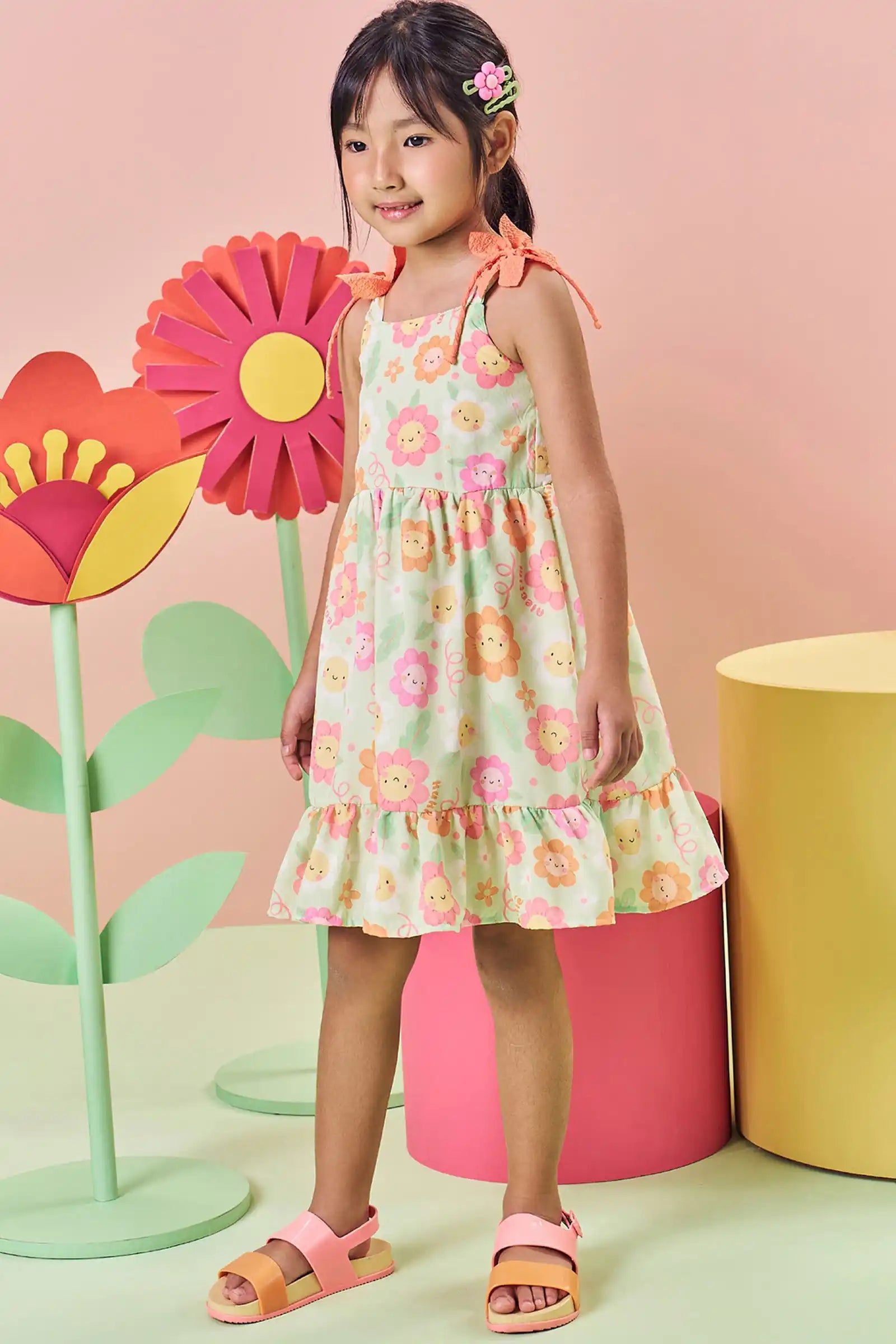 Vestido em Light Peach Textura 84025 Kukiê