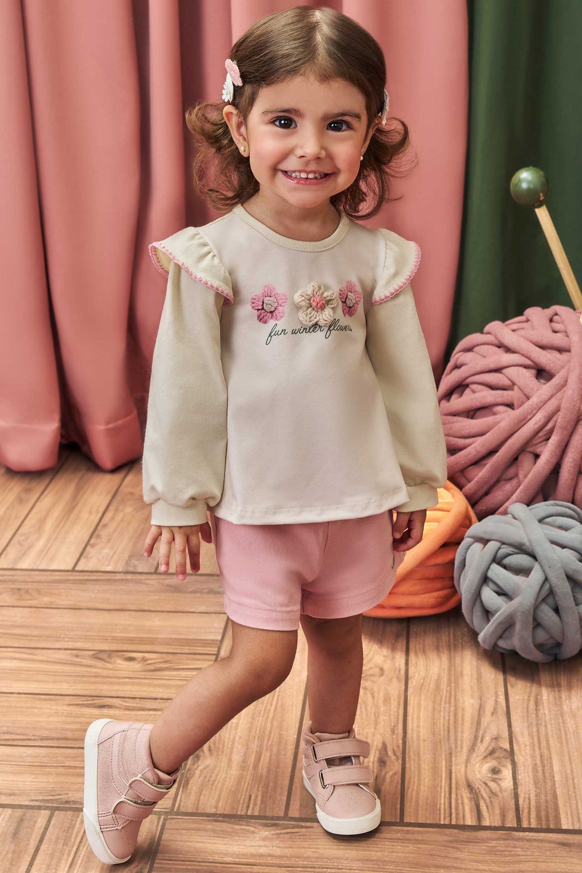 Conjunto de Blusa em Cotton e Shorts em Sarja com Elastano 79360 Kukiê