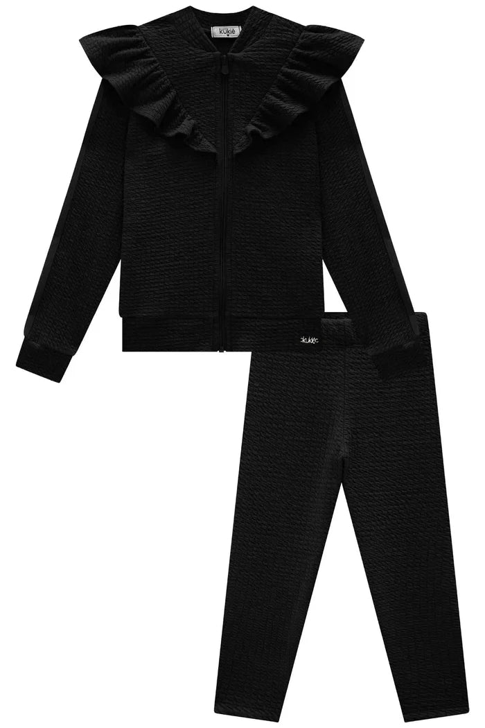 Conjunto de Jaqueta e Calça em Jacquard Soviello 81722 Kukiê