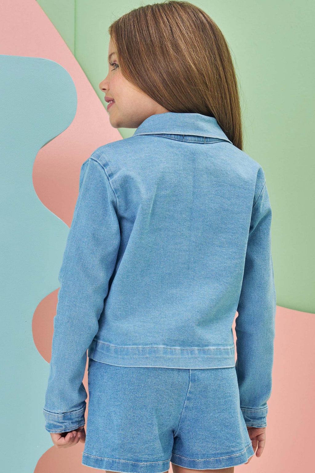 Jaqueta Boxy em Jeans com Elastano 80717 Kukiê