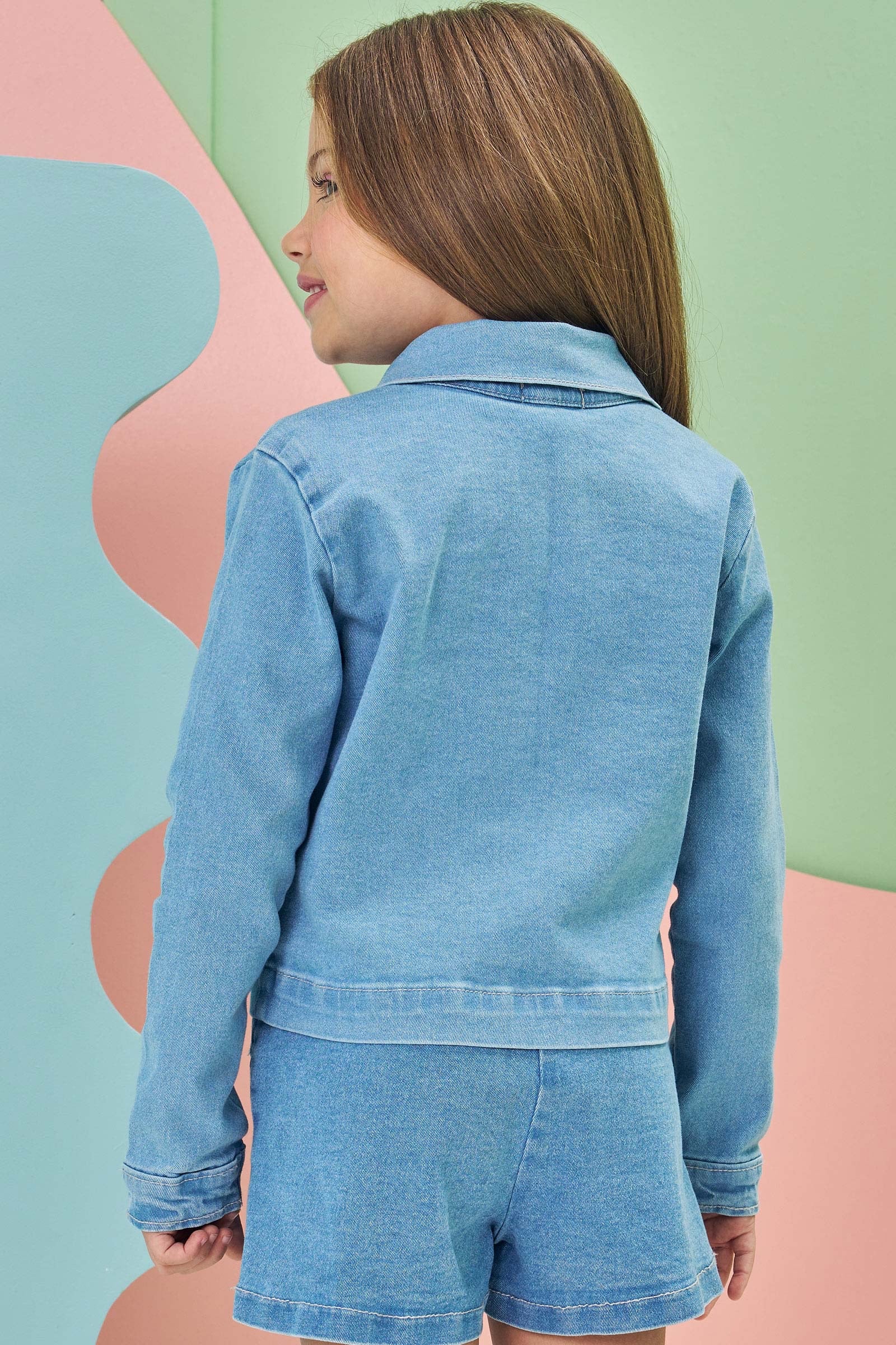 Jaqueta Boxy em Jeans com Elastano 80717 Kukiê