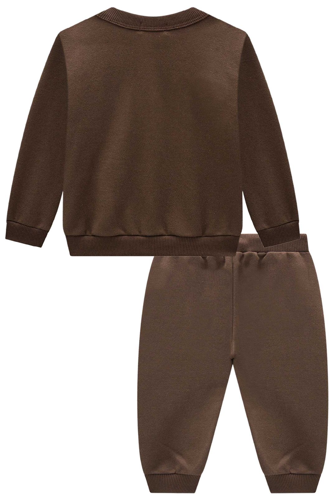 Conjunto de Blusão e Calça Jogger em Moletom com Pelúcia 89741 LucBoo Bebê