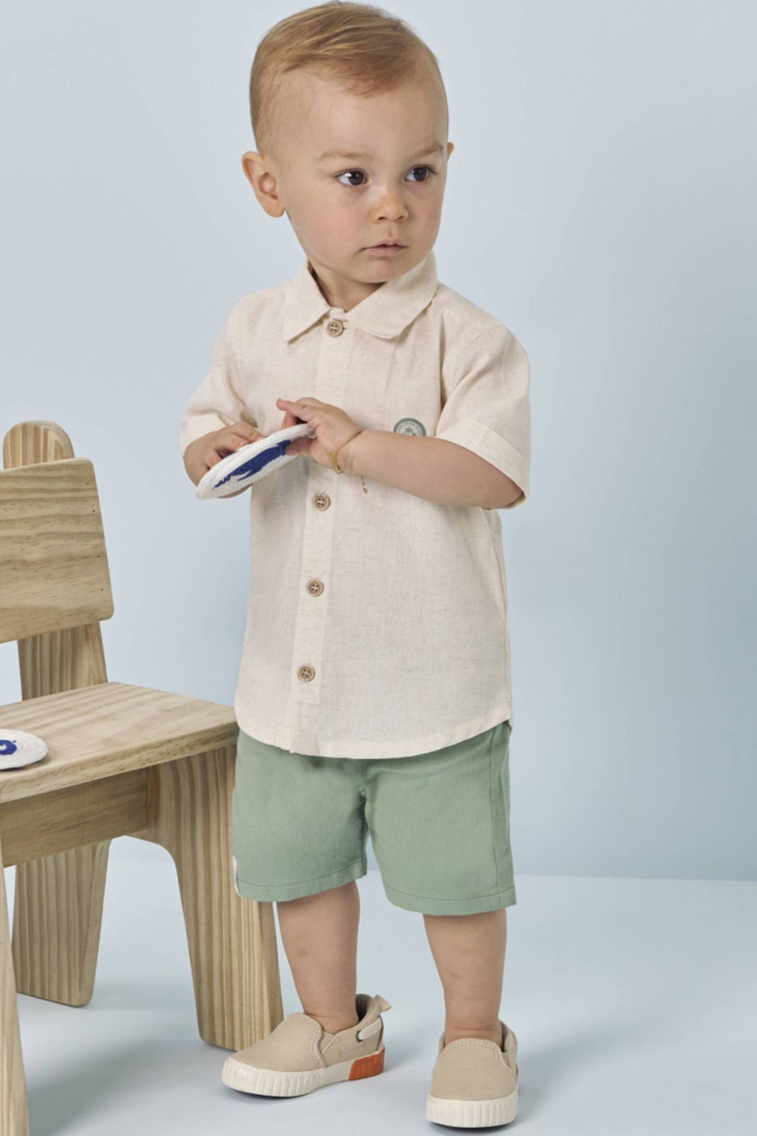 Conjunto de Camisa em Linho Deluxe e Bermuda em Linho Santorine com Elastano 83610 LucBoo