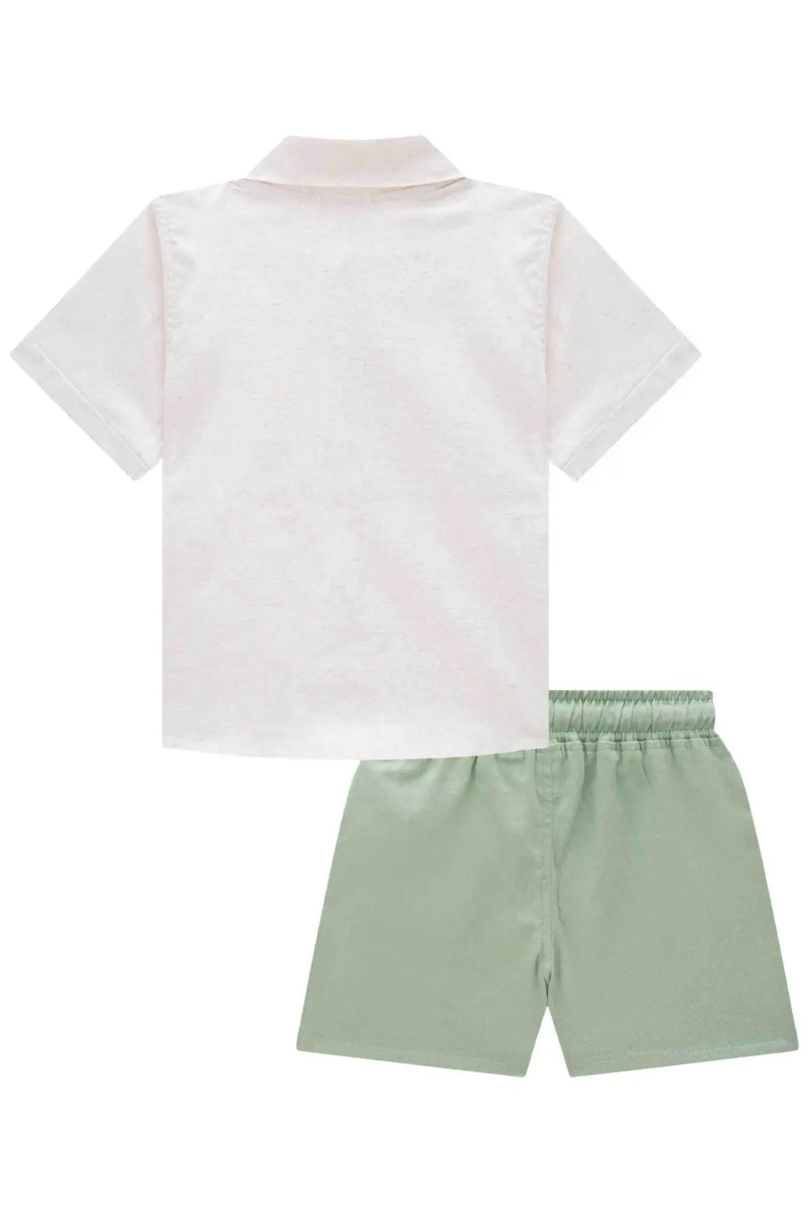 Conjunto de Camisa em Linho Deluxe e Bermuda em Linho Santorine com Elastano 83610 LucBoo