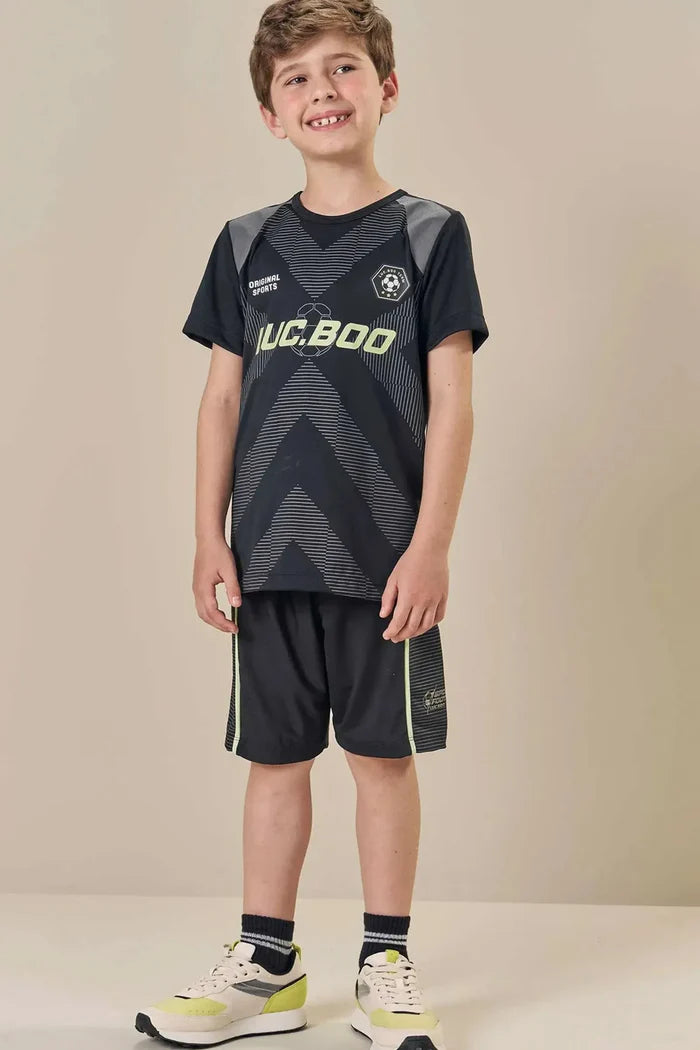 Conjunto de Camiseta em Malha Dry Sport UV50+ e Bermuda em Malha UV50+ 84210 LucBoo