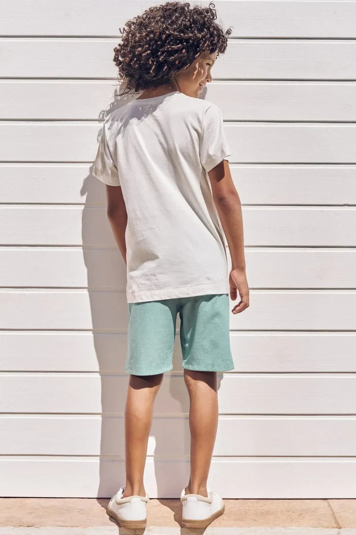 Conjunto de Camiseta em Meia Malha e Bermuda em Cotton Jeans com Elastano 84790 LucBoo