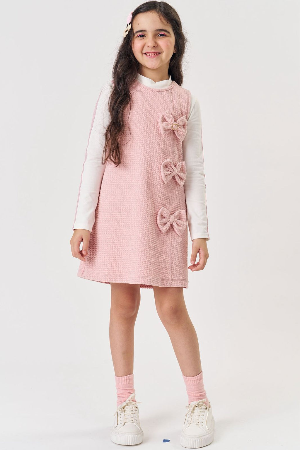 Vestido em Jacquard Soviello e Blusa em Cotton 80742 Kukiê