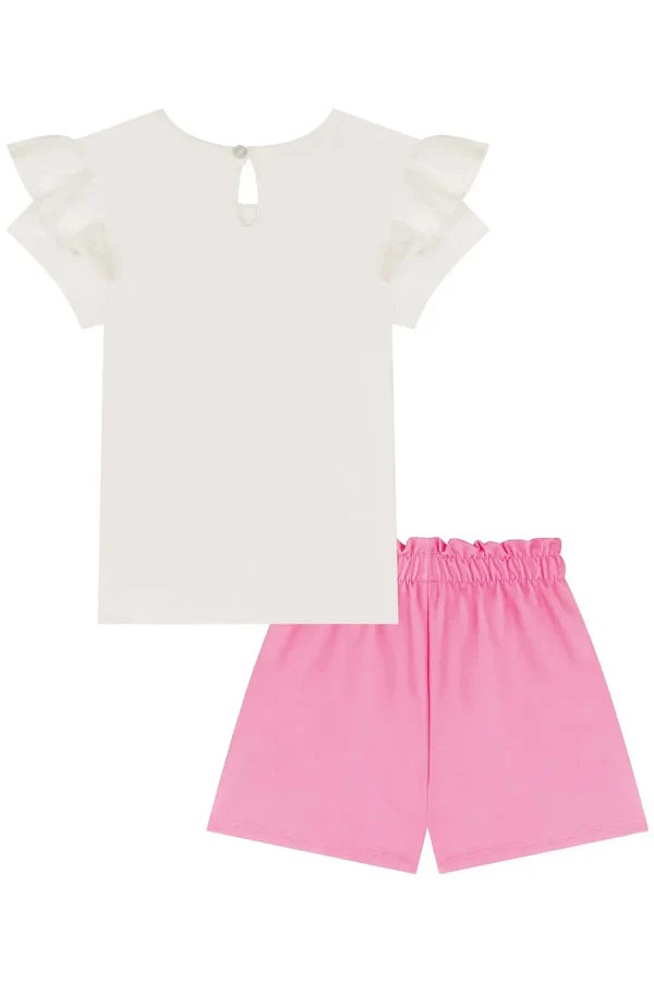 Conjunto de Blusa em Cotton e Shorts em Molecotton 85418 Kukiê