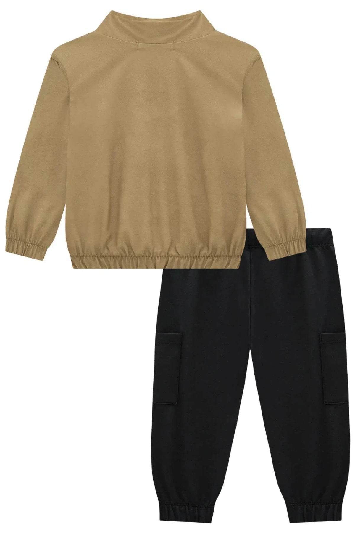 Conjunto de Jaqueta Corta Vento em Nylon Ergono/ e Malha Comfy e Calça Jogger em Termoskin 80470 LucBoo