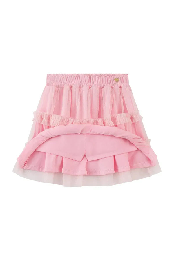 Saia em Tule com Elastano (com Shorts Embutido) 90930 Kukiê Infantil