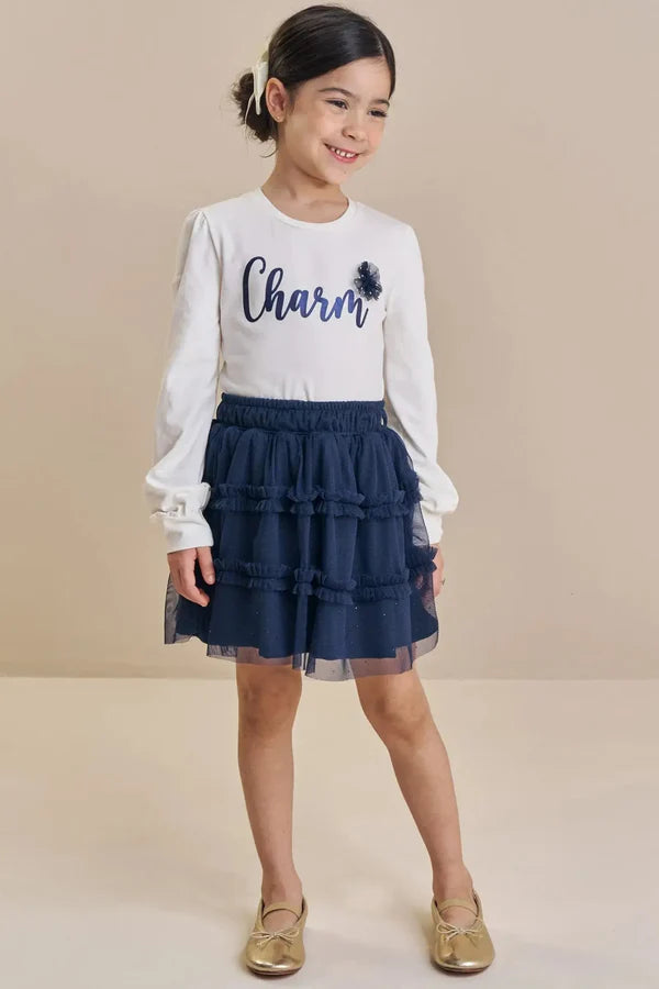 Saia em Tule com Elastano (com Shorts Embutido) 90937 Kukiê